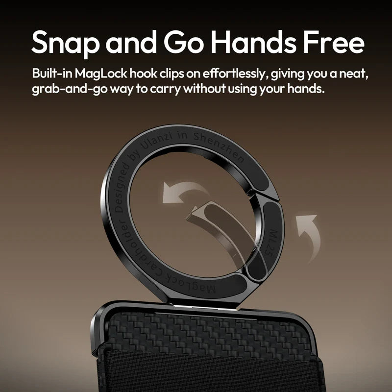 MagLock Carbon Wallet Holder